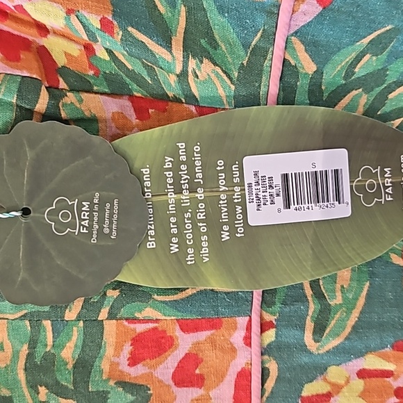 Farm Rio Pineapple puff sleeved - Picture 3 of 4